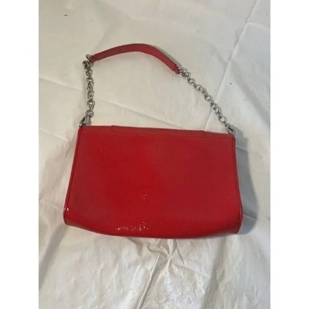 BAEKGAARD scalloped clutch chain strap purse leather Vera Bradley new